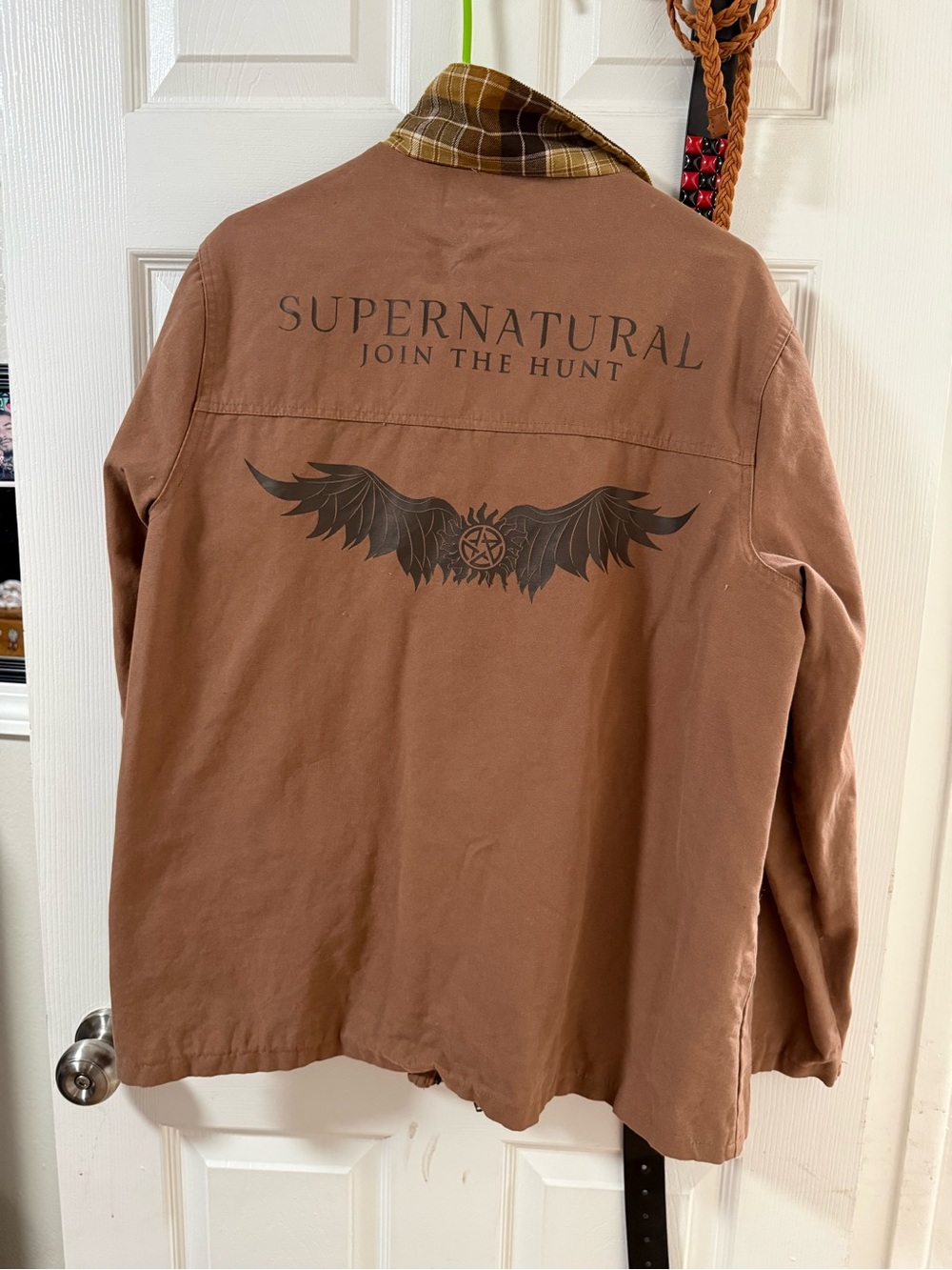 Her Universe Brown 'Supernatural Join the Hunt' Wing Graphic Jacket